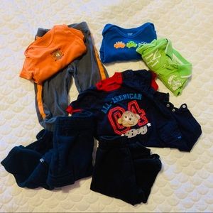 Bundle of 12 month baby boys outfits: 7 pieces!